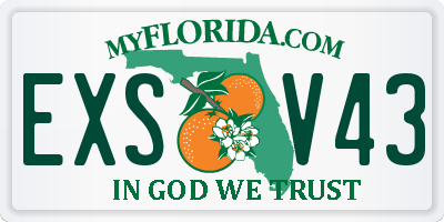FL license plate EXSV43