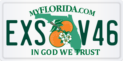 FL license plate EXSV46