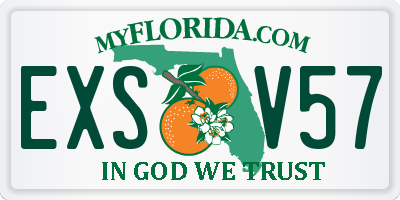FL license plate EXSV57