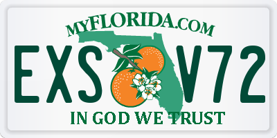 FL license plate EXSV72