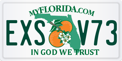 FL license plate EXSV73