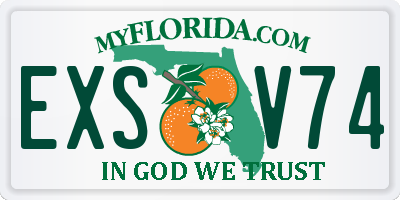 FL license plate EXSV74
