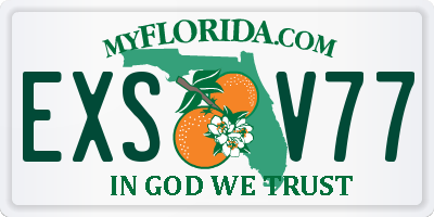FL license plate EXSV77