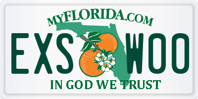 FL license plate EXSW00