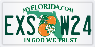 FL license plate EXSW24