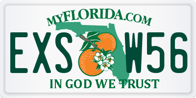 FL license plate EXSW56