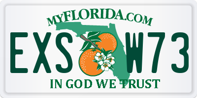 FL license plate EXSW73