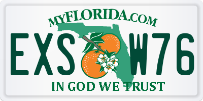 FL license plate EXSW76