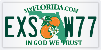 FL license plate EXSW77