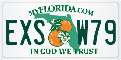 FL license plate EXSW79