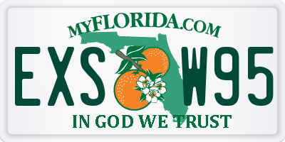 FL license plate EXSW95
