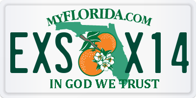 FL license plate EXSX14