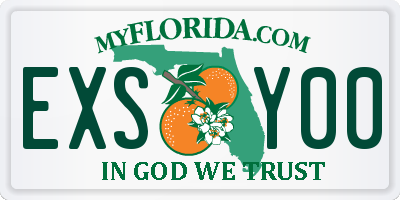 FL license plate EXSY00