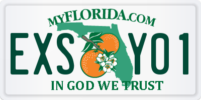 FL license plate EXSY01