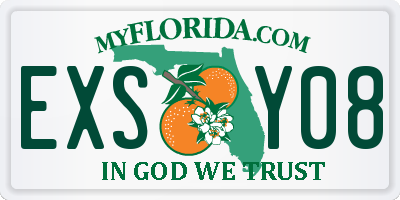 FL license plate EXSY08
