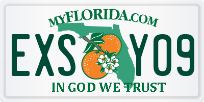 FL license plate EXSY09