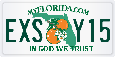FL license plate EXSY15