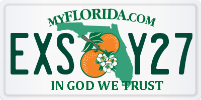 FL license plate EXSY27