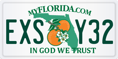 FL license plate EXSY32