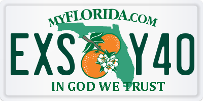 FL license plate EXSY40