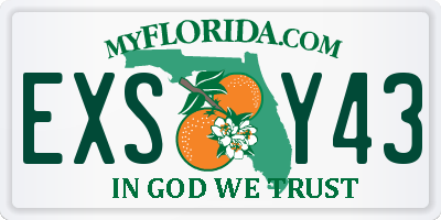 FL license plate EXSY43