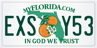 FL license plate EXSY53