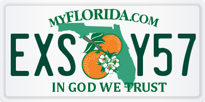 FL license plate EXSY57