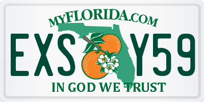 FL license plate EXSY59