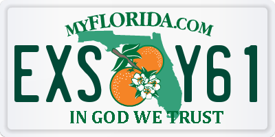 FL license plate EXSY61