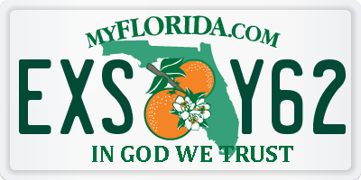 FL license plate EXSY62