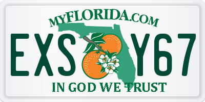 FL license plate EXSY67