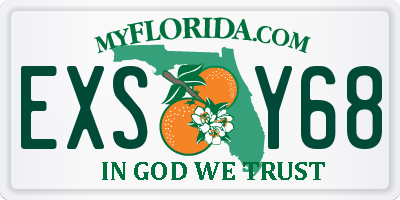 FL license plate EXSY68