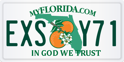FL license plate EXSY71