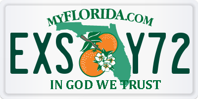 FL license plate EXSY72