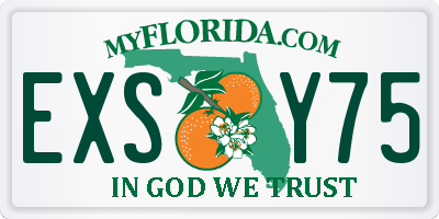 FL license plate EXSY75