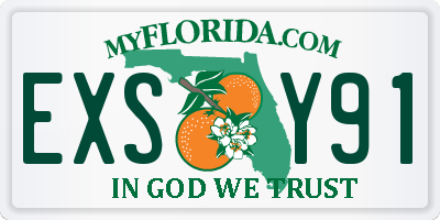 FL license plate EXSY91