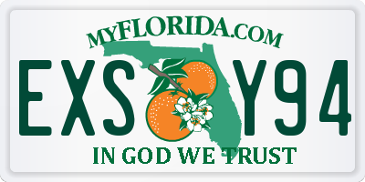 FL license plate EXSY94