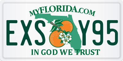 FL license plate EXSY95