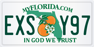 FL license plate EXSY97