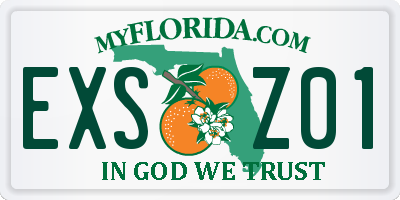 FL license plate EXSZ01