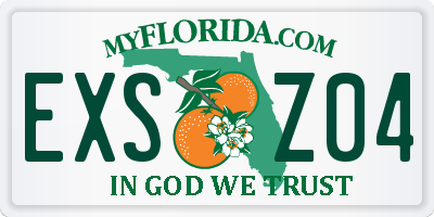 FL license plate EXSZ04