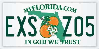 FL license plate EXSZ05