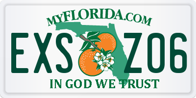 FL license plate EXSZ06