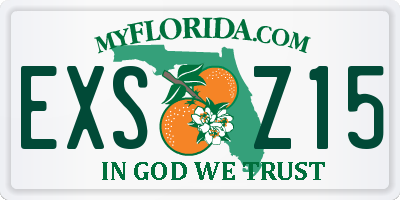FL license plate EXSZ15