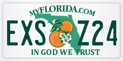 FL license plate EXSZ24