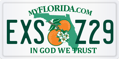 FL license plate EXSZ29