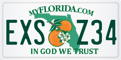 FL license plate EXSZ34
