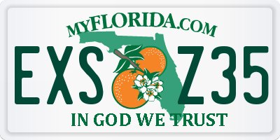 FL license plate EXSZ35