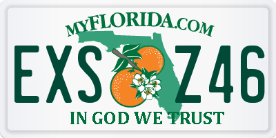 FL license plate EXSZ46