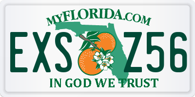 FL license plate EXSZ56